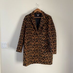Leopard Print Pea Coat